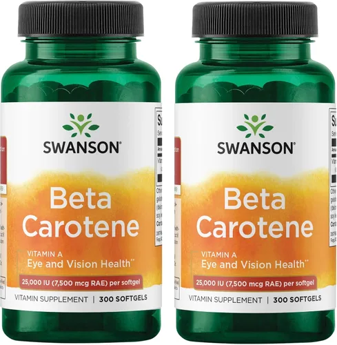 Vista 12 de Swanson Betacaroteno Vitamina A 25,000 UI Suplemento para la salud de los ojos y la piel para adultos que buscan la visión y el apoyo inmunológico