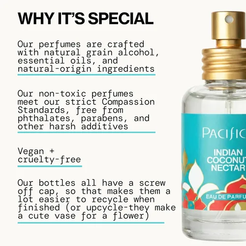 Vista 6 de Pacifica Aerosol de Perfume de Néctar de Coco Indio – Fragancia Tropical de Vainilla y Coco, Perfume Encaparable de Playa para Mujeres, Fórmula