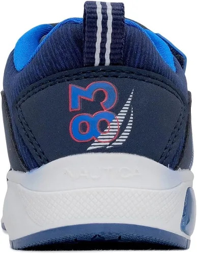 Vista 5 de Nautica Tenis deportivos con luz intermitente para niños con una correa, a la moda y divertida para niños y niñas, disponibles en tallas para niños