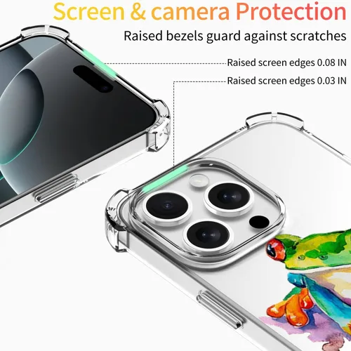 Vista 4 de Cottagecore - Funda de rana para iPhone 7/8/SE 2020, pintura de acuarela, TPU suave, flexible, cuerpo completo, bolsa de aire, a prueba de golpes
