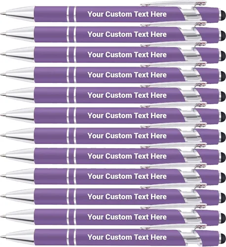 Vista 10 de Bolígrafos personalizados, bolígrafo grabador de negocios personalizados, bolígrafos personalizados con nombre, lápices capacitivos para pantallas