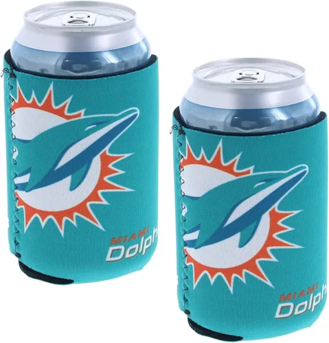 Vista 3 de Soporte aislante para latas y botellas de fútbol americano enfriador de bebidas Huggie (Nueva Orleans (Saints) - Negro) Nueva Orleans (Santos)
