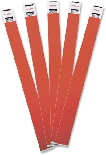 Vista 4 de Pulseras de gestión de multitudes, numeradas secuencialmente, azul, paquete de 100