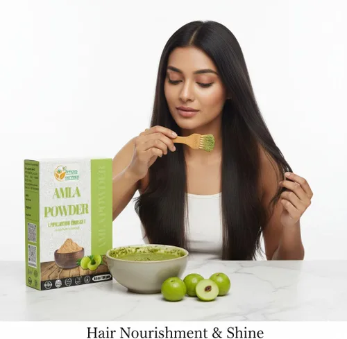 Vista 7 de Herbs Botanica Natural Amla Powder (grosella espinosa india, amalaki), polvo de fruta natural pura con vitamina C para el crecimiento del cabello