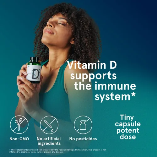 Vista 7 de Puori Cápsulas blandas de vitamina D3, 2500 UI (62.5 mcg) – Suplementos de vitamina D3 de rápida absorción para apoyo del sistema inmunológico