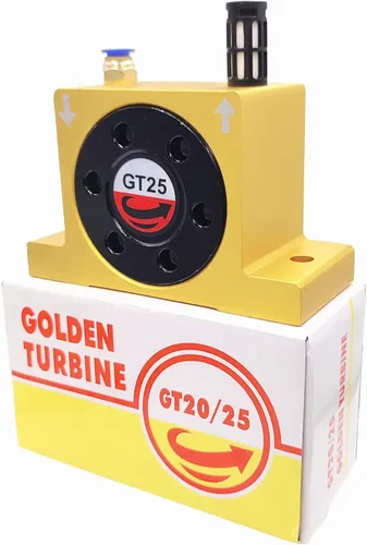 Vista 4 de Vibradores de turbina industrial GT25, vibrador de turbina industrial G de 1/4 de pulgada, vibrador neumático de turbina de energía de aire