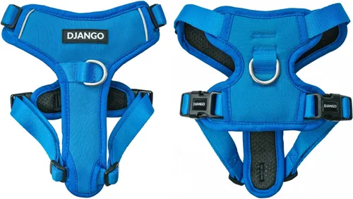 Vista 16 de DJANGO Tahoe Arnés para perro sin tirones, arnés para perros pequeños con clips delanteros y traseros para uso diario, ajustable, acolchado