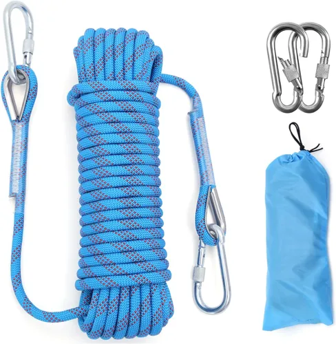 Vista 8 de Cuerda de escalada de 10 mm/12 mm, cuerda de escalada estática al aire libre, cuerda de rapel para árboles, cuerda de escape de nylon