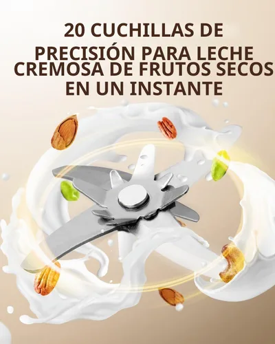 Vista 4 de Máquina para hacer leche de nueces de 40oz de acero inoxidable, máquina para hacer leche de soja, bebidas caseras de almendra, avena, jugo, coco, a