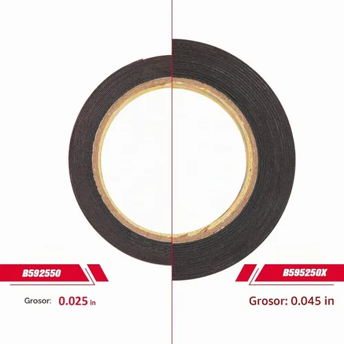 Vista 7 de Cinta adhesiva de doble cara resistente de 1/4 pulgada x 4.7 metros, cinta adhesiva de montaje de espuma impermeable 5925 para automotriz, tira