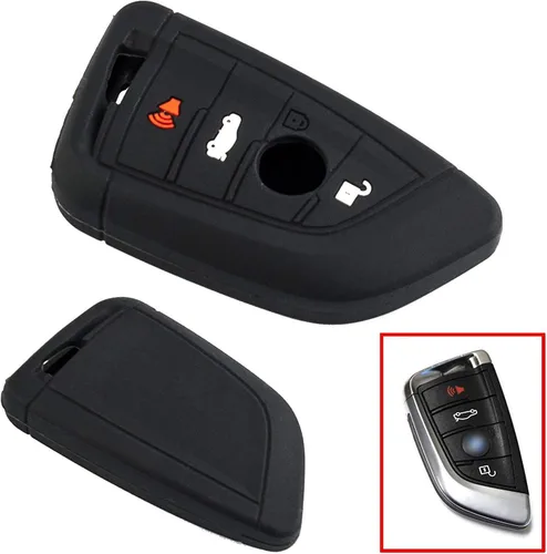 Vista 10 de Xotic Tech para BMW 1 2 3 4 5 6 7 Series X1 X3 X4 Key Fob Cover TPU Front+ABS Shell Back Case Protector de llave
