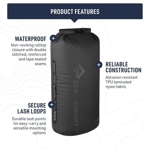 Vista 4 de Sea to Summit Big River Bolsa seca, almacenamiento seco de alta resistencia, 8 litros, color oro marrón Ultradurable, abrasion-resistant