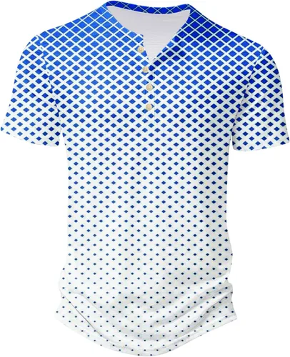 Vista 4 de Camisetas para hombre con gráfico divertido de manga corta con cremallera de un cuarto, camiseta polo de verano casual elegante para gimnasio