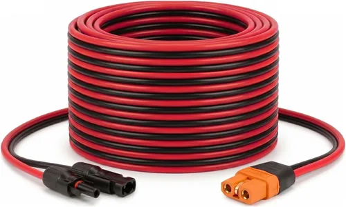 Vista 21 de MOOKEERF Cable solar a XT60i – 2 piezas de panel solar de 2 pies a XT60i adaptador adaptador cable de extensión para estación de energía portátil