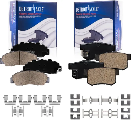 Vista 68 de Detroit Axle - Pastillas de freno traseras para Toyota Prius 2012-2015 Prius Plug-In 2017-2018 Corolla iM 2016 Sion iM 2011-2017 Lexus CT200h