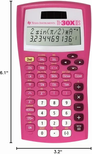 Vista 11 de Calculadora científica Texas Instruments TI-30 X IIS 2-Linea, Rosado talla única