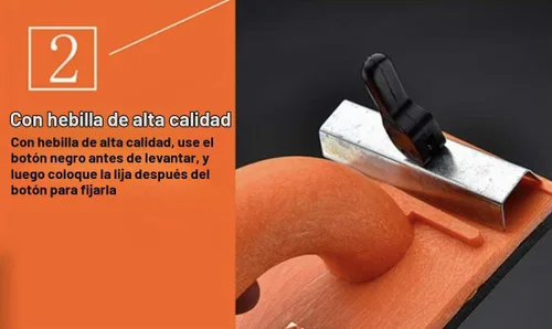 Vista 3 de Edward Tools Lijadora manual con abrazadera de papel de lija - Para paneles de yeso, madera, suelo - 9 1/4" x 3 1/4" ' - Mango de contorno Ergo