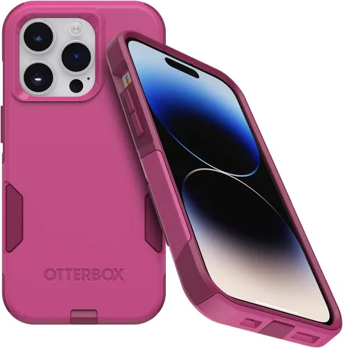 Vista 9 de OtterBox Funda para iPhone 14 Pro (solamente) de la serie Commuter, color negro, delgada y resistente, apta para bolsillo, con protección de puerto