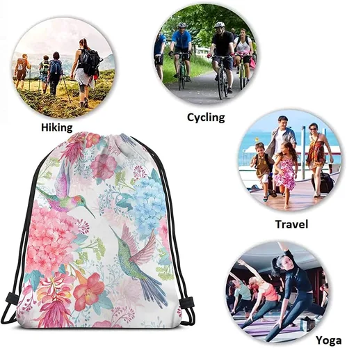 Vista 7 de Mochila con cordón de unicornio arcoíris y bolsa de gimnasio con cordón, Multi-a133, Mochilas de viaje