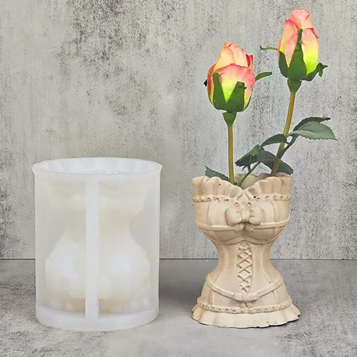 Vista 22 de Moldes de silicona de resina de búho para macetas de flores, moldes de macetas de cerámica y arcilla, molde de plantador de silicona para macetas