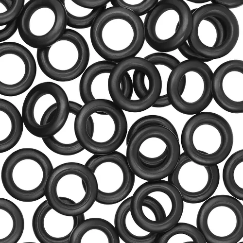 Vista 4 de Mandala Crafts Anillos de madera negra de 0.59 pulgadas (0.591 in), suministros de macramé, 100 anillos de macramé de madera natural