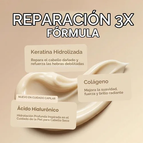Vista 4 de SUNATORIA Mascarilla de queratina para el cabello - Acondicionador profundo para cabello dañado y seco - Hidrata, repara, nutre - Tratamiento
