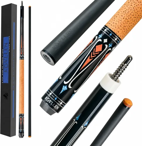 Vista 11 de KONLLEN Carbon Fiber Pool Cue Stick 58-inch Professional Pool Sticks for Adults Full Carbon Technology Low Deflection Pool Cue Billiard Cues with