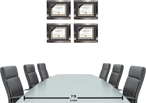 Vista 6 de Creative Picture Frames Carnegie - Marco de diploma de acero inoxidable con acabado de acero inoxidable de 6 x 8 pulgadas con caballete de vidrio