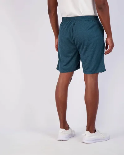 Vista 4 de Paquete de 4 pantalones cortos deportivos de malla de secado rápido para hombre de 7 pulgadas con bolsillos con cremallera y cordón