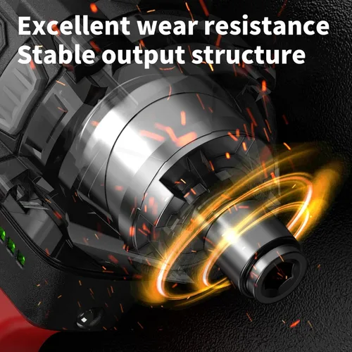 Vista 4 de Kit de destornillador de impacto inalámbrico 16.8V Máximo torque 140Nm (105 pies-libras) Destornillador de impacto eléctrico de alta rotación Motor