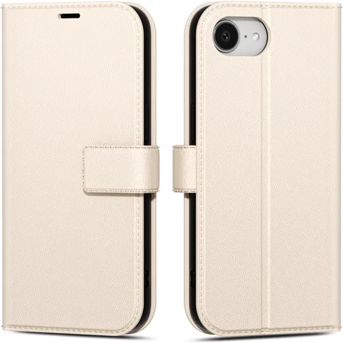 Vista 98 de oakxco Funda tipo cartera para iPhone SE 2022/2020/8/7 con soporte para tarjeta de crédito, funda magnética RFID delgada tipo libro con tapa