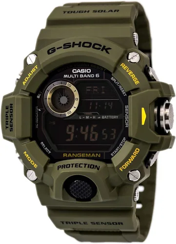 Vista 2 de CASIO G-SHOCK RANGEMAN Master de Series G reloj digital con banda resina verde para hombre.