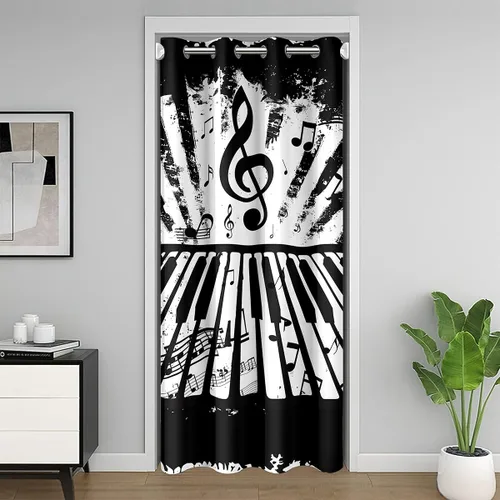 Vista 21 de Castle Fairy Cowboy Boots Door Curtain for Doorways Privacy Bohemia Musical Guitar Doorway Curtain Western Rustic Cowgirl All Season Blackout
