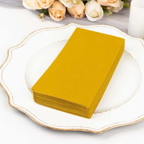 Vista 14 de Efavormart - Paquete de 20 servilletas de papel Airlaid de papel suave con tacto de lino rosa rubor de oro rosa, altamente absorbentes Rosa (Blush)