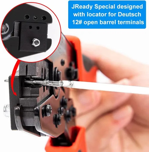 Vista 3 de JRready Deutsch DTP Crimpadora Open Barrel ACT-LY-12DTP - para contactos estampados Size12 (1060-12-0166/1062-12-0166) 12-14AWG, para cabrestante
