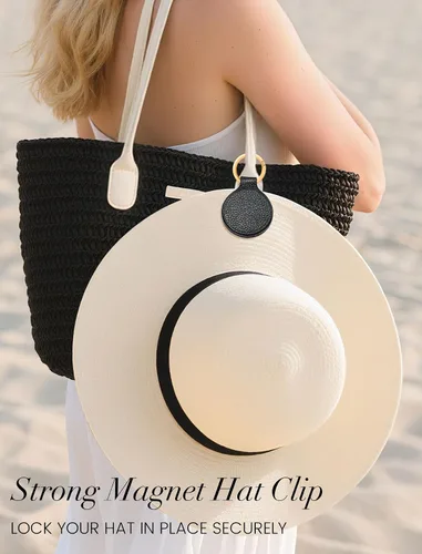 Vista 3 de Niveaya Clip magnético para sombrero para viajar en la bolsa, gancho de almacenamiento magnético, accesorio esencial de viaje de vacaciones