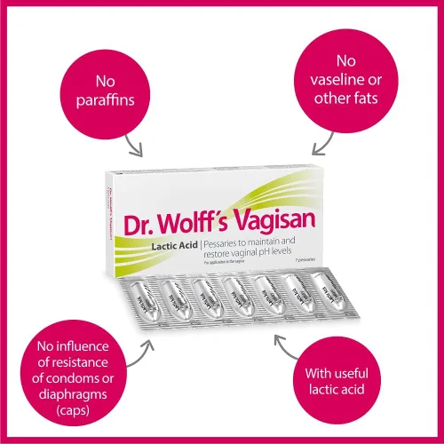 Vista 6 de El ácido láctico Dr. Wolff`s Vagisan ayuda a prevenir la infección vaginal Salud vaginal diaria e higiene íntima También durante el embarazo
