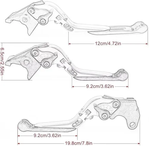 Vista 3 de Motorcycle Brake Clutch For FZ8 FZ-8 2011 2012 2013 2014 2015 2016-2020 Motorcycle Adjustable Folding Extendable Brake Clutch Levers Handle