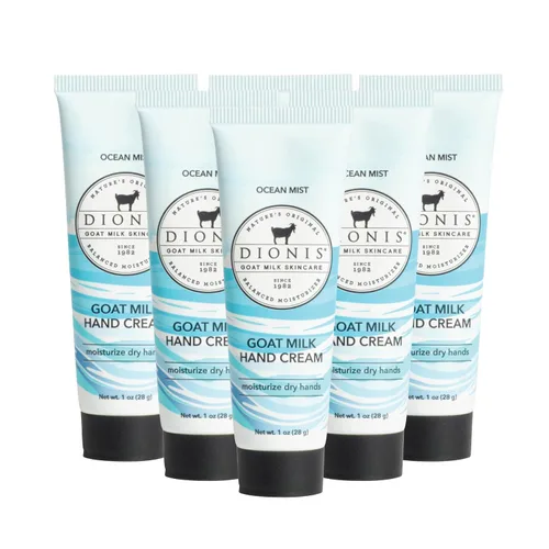 Vista 14 de Dionis Crema de manos de leche de cabra – Loción hidratante para piel seca, segura para pieles sensibles – Crema cremosa de coco y avena 1 oz