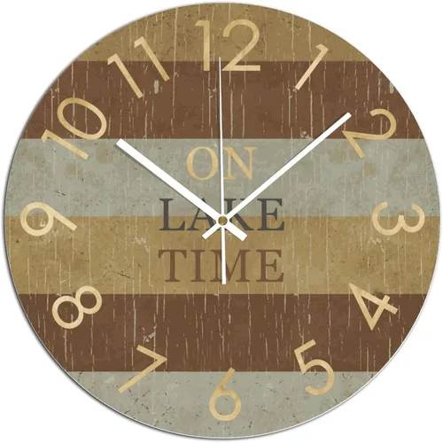 Vista 10 de Reloj de pared de peces de trucha arco iris, relojes de PVC para decoración de dormitorio, relojes de pared a pilas de 10 x 10 pulgadas, reloj
