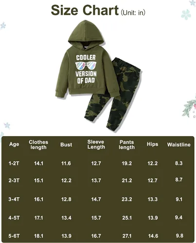 Vista 6 de DISAUR Conjunto de ropa para niños pequeños (1-6T) sudadera para bebés de manga larga