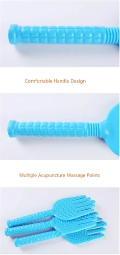 Vista 6 de AnHua 1 unids Clapper Meridian Shoot Health Beat Tapping Back Silicona Knock Body Hammer Fitness Masaje Stick Pat masajeador herramienta de cuidado