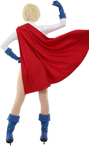 Vista 5 de miccostumes Leotardo de disfraz de anime para mujer con capa roja