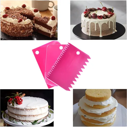Vista 9 de Aerógrafo manual para pasteles, bomba de aerógrafo para hornear bricolaje, kit de decoración de pasteles con 4 tubos de pulverización y 3 raspadores