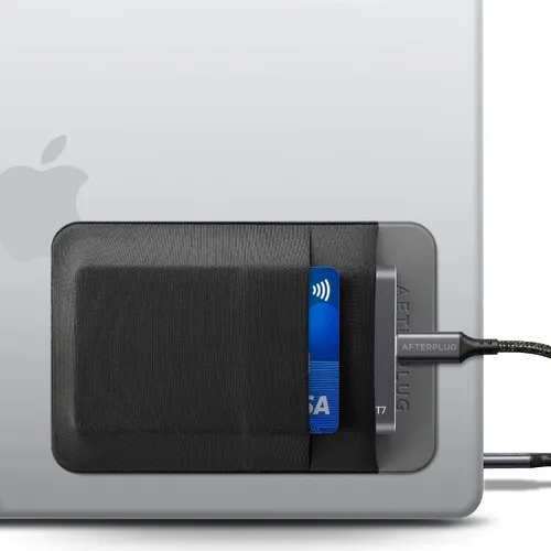 Vista 19 de Soporte para SSD y disco duro de 2 bolsillos para laptop, adhesivo reutilizable, funda de bolsillo adhesiva para SSD portátil externo, disco duro