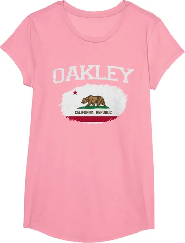 Vista 99 de OAKLEY CA CALIFORNIA Flag Vintage USA Sports Hombre Mujer Camiseta, Negro