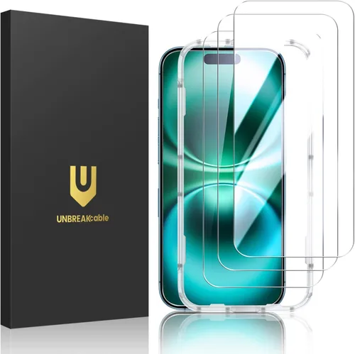 Vista 24 de UNBREAKcable Protector de pantalla de vidrio templado inastillable para iPhone SE 2022/SE 2020, iPhone 8/7 [paquete de 3] [99.99% transparente HD]