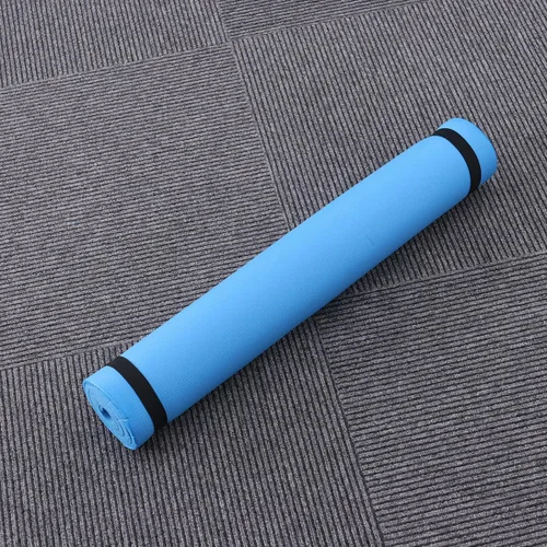 Vista 3 de TOYANDONA Esterilla de yoga portátil de EVA azul antideslizante para ejercicio aeróbico caliente Yoga ligero soporte acolchado para articulaciones