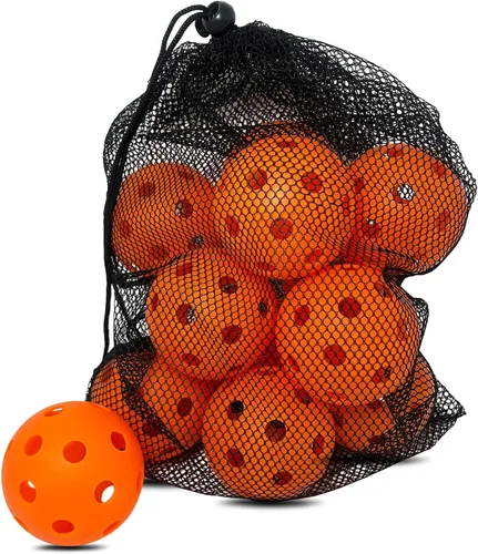 Vista 28 de 6 -Pack Pickleball Balls, 26 Holes Outdoor Pickleballs, High Elasticity & Durable Pickle Balls for All Style Pickleball Paddles Indoor Pickleballs