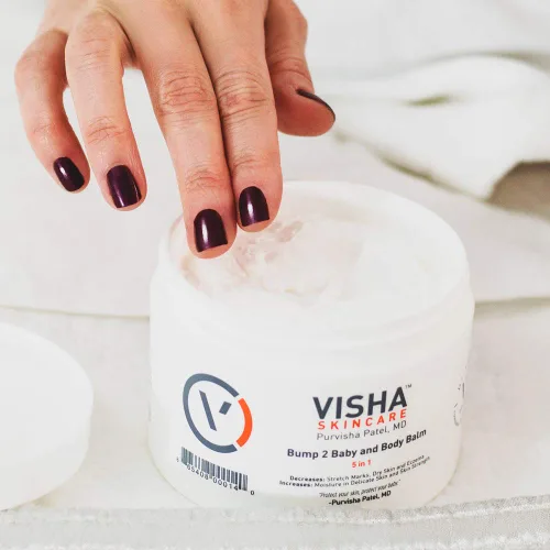 Vista 6 de Visha Skincare Bump 2 Baby Body Balm Alivia la piel seca y el eccema Previene las estrías Fortalece la piel Crema corporal para pieles